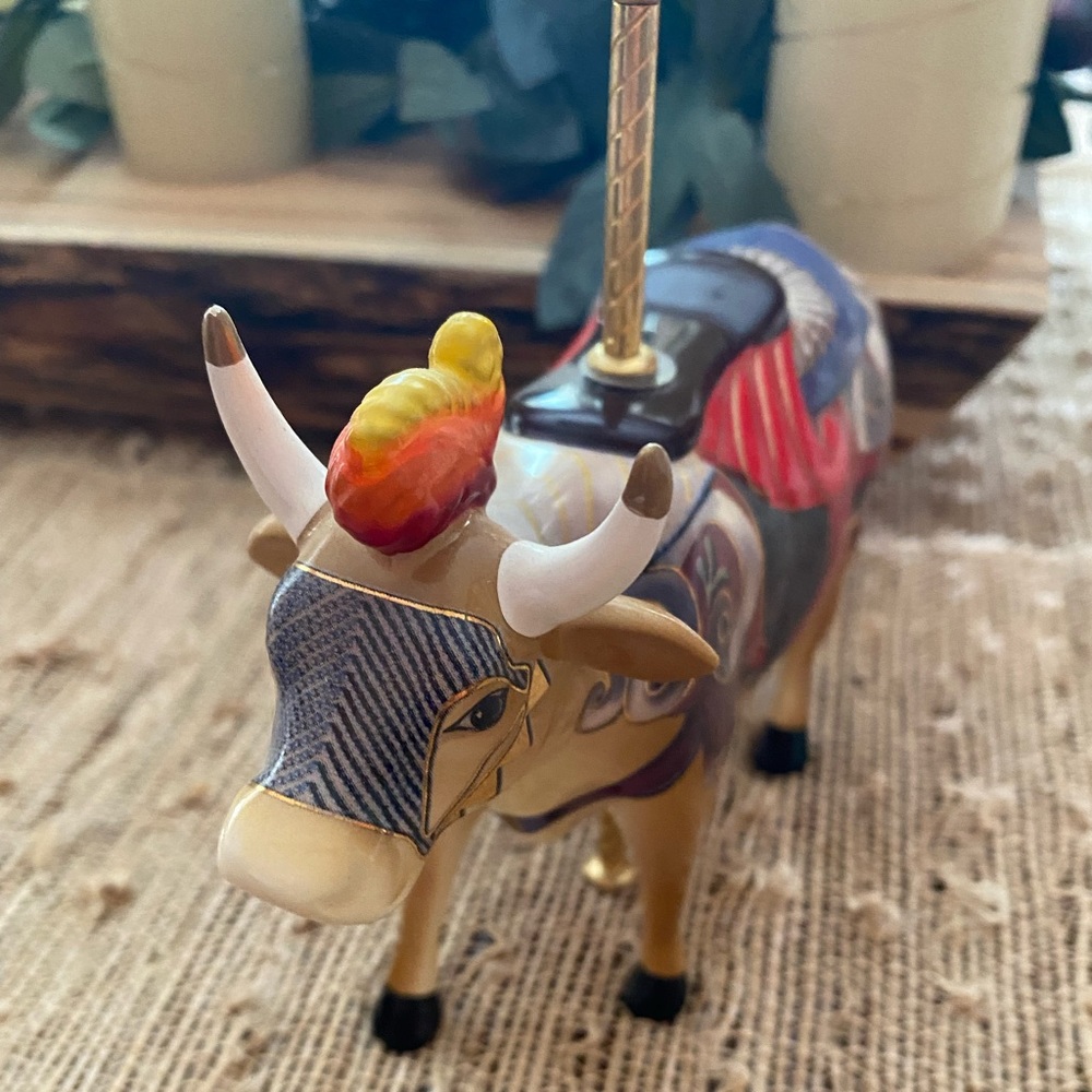 Vintage Cow Parade "Lady Camoolot" Cow Figurine Collectible Porcelain Figurine